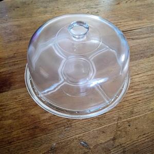 Multi-functional Glass Cake Dome & Snack Tray