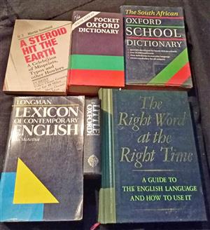 Dictionaries and Grammer books x 6