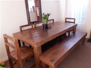 8 Seater wooden dining room set 