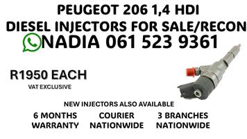 PEUGEOT 206 1,4 HDI DIESEL INJECTORS FOR SALE OR RECON