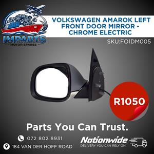  VW Amarok Right Front Door Mirror (Chrome Electric)