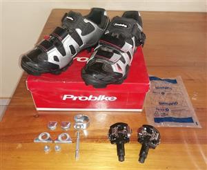Probike Cycling Shoes with Clip-in Pedals and Seat for Sale