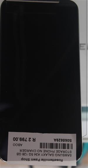 SAMSUNG GALAXY A34 5G 128GB STORAGE PHONE NO CHARGER S065629A