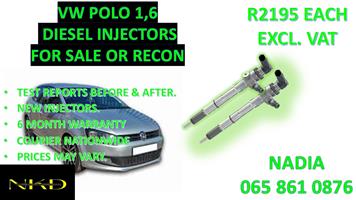DIEEL INJECTORS FOR SALE FOR VW POLO 1.6