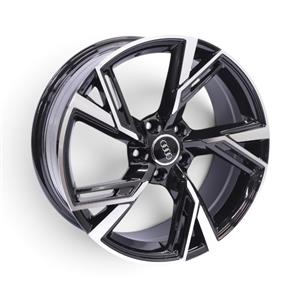 18″ DX421 5×112 Black Machine Lip Alloy Wheels