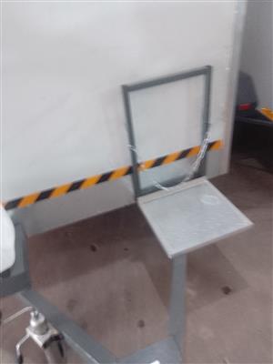 Mobile kitchen with 3 plate gas stove, gas cylinder, pots and more 
