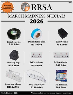 PPE , Hardware, Tools! RRSA March Madness!