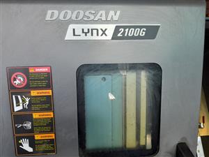 Doosan Lynx 2100G CNC gang tool lathe for sale