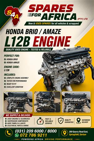 Honda Brio /Amaze L12B engine available