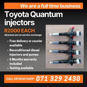TOYOTA QUANTUM INJECTORS FOR SALE WITH WARRANTY INCLUDED 