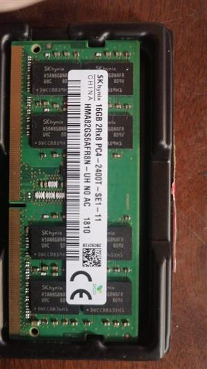 Memory - 16GB DDR4 RAM / Memory for i7 Laptop.