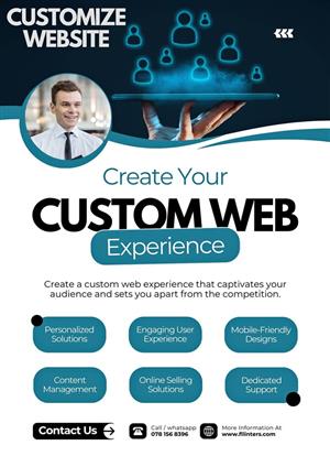 Customize website for sale