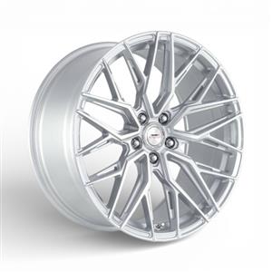 19″ A-Line Spy 5/112 Arctic Silver Machine Face Flow Form Alloy Wheels
