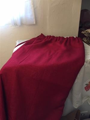 Lined Curtains - Wine Red