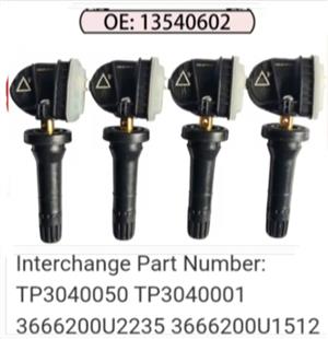 JAC Motors T8 TPMS tyre pressure monitor sensors and valves 