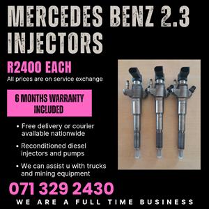 MERCEDES BENZ 2.3 INJECTORS FOR SALE WITH WARRANTY 