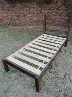 Wooden Frame Single Bed with mattress