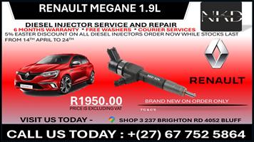 Renault Megane 1.9L Diesel Injectors on recondition