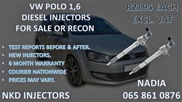 VW POLO 1,6. REBUILT AND TESTED DIESEL INJECTORS FOR SALE