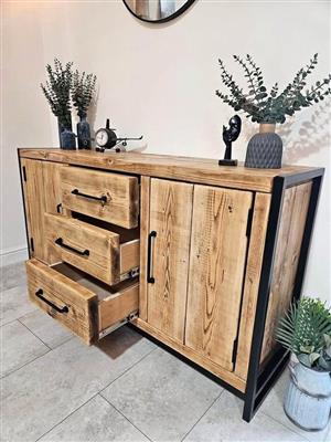 Stained pine Side Board