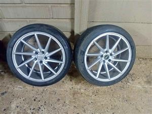 17 inch Vossen Mag Rims 5x100 with tyres