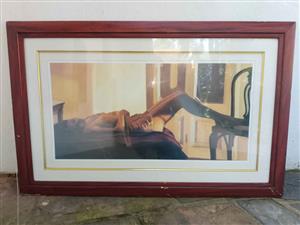 Gorgeous sultry framed print of a ladies silhouette