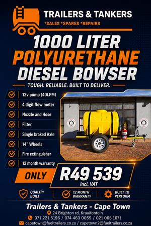 1000 Liter Polyurethane Diesel Bowser
