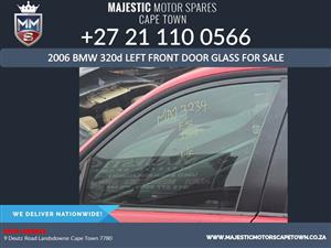 2006 BMW 320d E90 used left front door glass for sale
