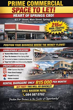 Prime Commercial Business Property To Let