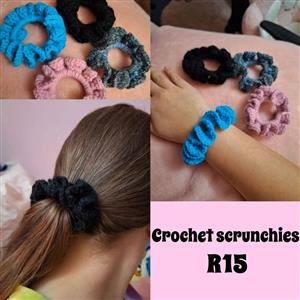 Crochet scrunchies
