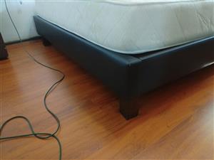 Bed with headboard and matress