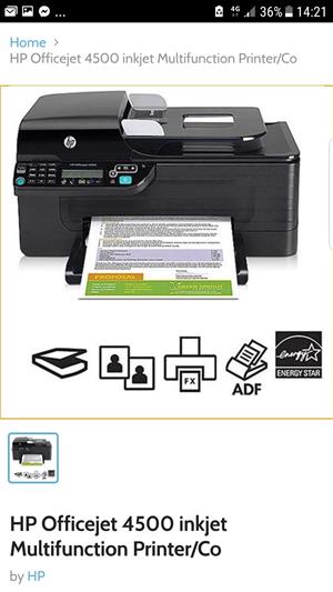 Printer HP  HP Officejet 4500 inkjet multifunction Printer/co