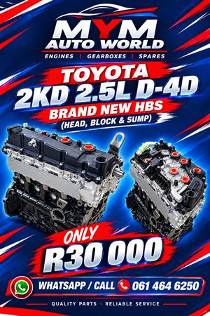 Toyota 2.5L D-4D brand new HBS 