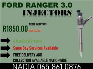 FORD RANGER 3.0 DIESEL INJECTORS FOR SALE OR TO RECON WITH WARRANTY