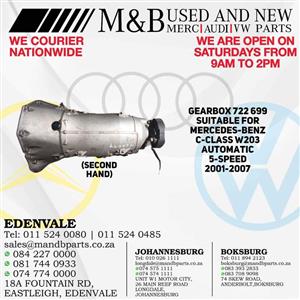 Gearbox 722 699 (Second Hand) Suitable for Mercedes-Benz C-Class W203 Automatic 5-Speed 2001-2007