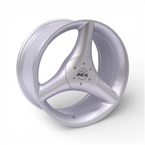 17″ Zar-25 Triangle 4/100 & 5/100 Satin Silver Alloy Wheels
