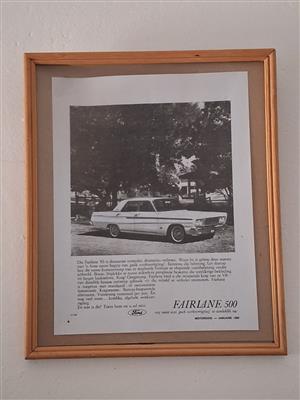 Fairlane 1965, original framed picture