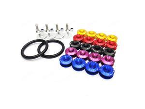 Universal Aluminum JDM Quick Release Fasteners For Bumpers (Spike Silver)