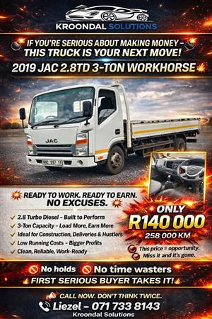 2019 JAC 3 ton drop side