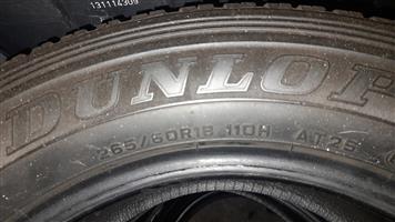 Dunlop Tyres for sale came off a legend 50 hilux 