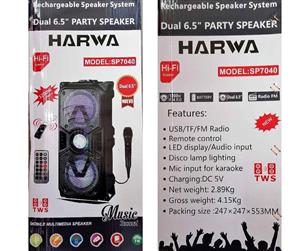 Dual 6.5" Bluetooth Rechargable Speaker with mic&remote, new with 1 year warranty