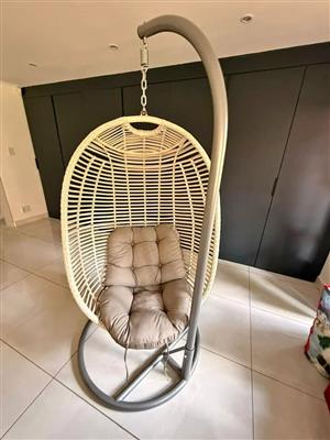 Hanging Egg Chair with Stand – Excellent Condition