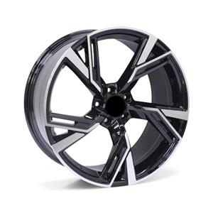 20″ DX421 5/112 Black Machine Lip Alloy Wheels