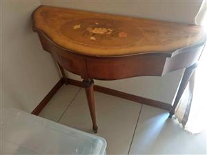 Antique Half Moon Table