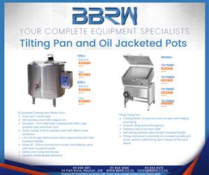 BBRW SPECIAL - Tilting Pans & Oil Jacketed Pots