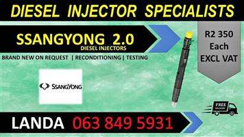 SSANGYONG 2.0 DIESEL INJECTORS FOR SALE OR RECON WITH WARRANTY 
