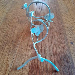 Elegant Rose & Vine Metal Vase Holder / Decor