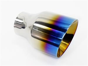 F1X Montoya Blue Burnt Look Chrome Exhaust Tailpipe (101mm)