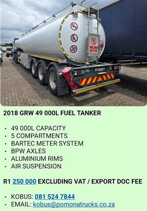 2018 GRW FUEL TANKER
