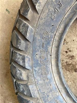 Tyre 120/90 x 10. Meyerton bike scrapyard new and secondhand spares. Andre call whatsapp 